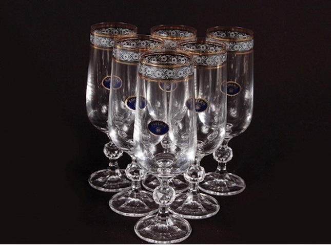 картинка Клавдия Панто Платина Бокалы для шампанского, 180 мл. набор 6 предметов от Sohogallery.ru