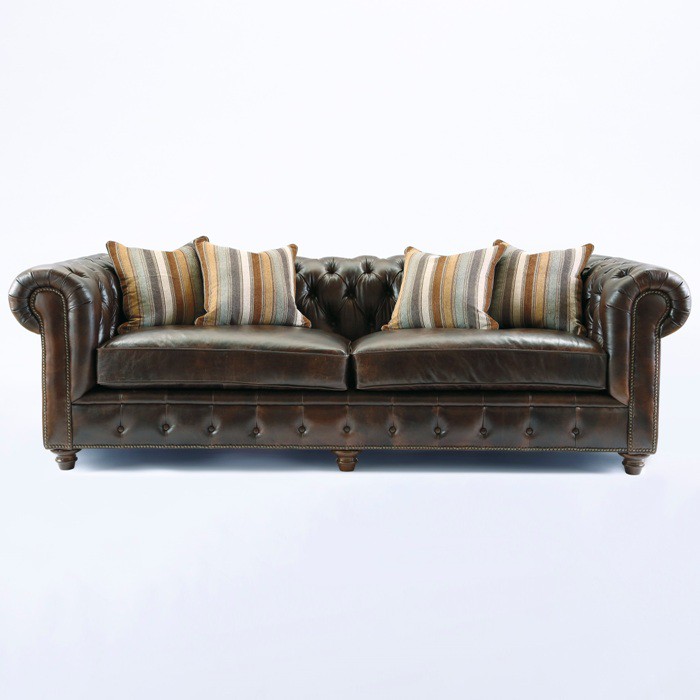 картинка Элегантный кожаный диван-тройка Lenoris - Bark, Ashley от Sohogallery.ru