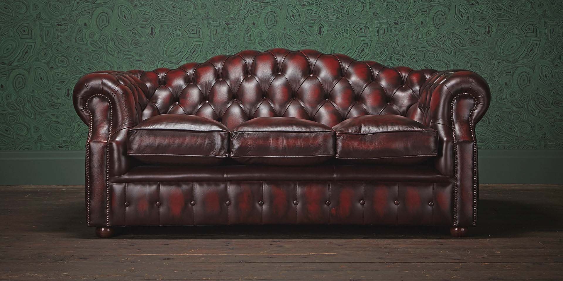 картинка Стильный кожаный диван-тройка Oxford, Soho Loft от Sohogallery.ru